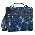 ALAZA Zipper Binder Blue Lightning 3 Ring Trapper Keeper File Folder ...