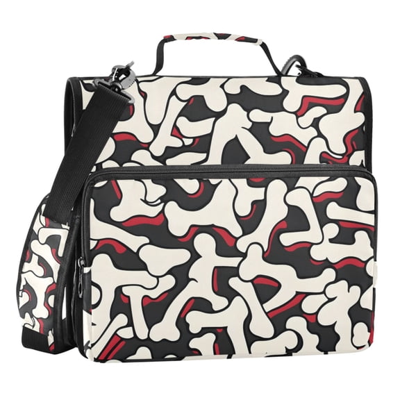 ALAZA Zipper Binder Bones 3 Ring Trapper Keeper File Folder Organizer Bag