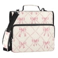 thumbnail image 1 of ALAZA Zipper Binder Bows Checkered 1.5 inch 3 Ring 500 Sheet Capacity Trapper Keeper File Folder School Organizer, 1 of 8
