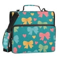 thumbnail image 1 of ALAZA Zipper Binder Bows Heart 3 Ring Trapper Keeper File Folder Organizer Bag, 1 of 8
