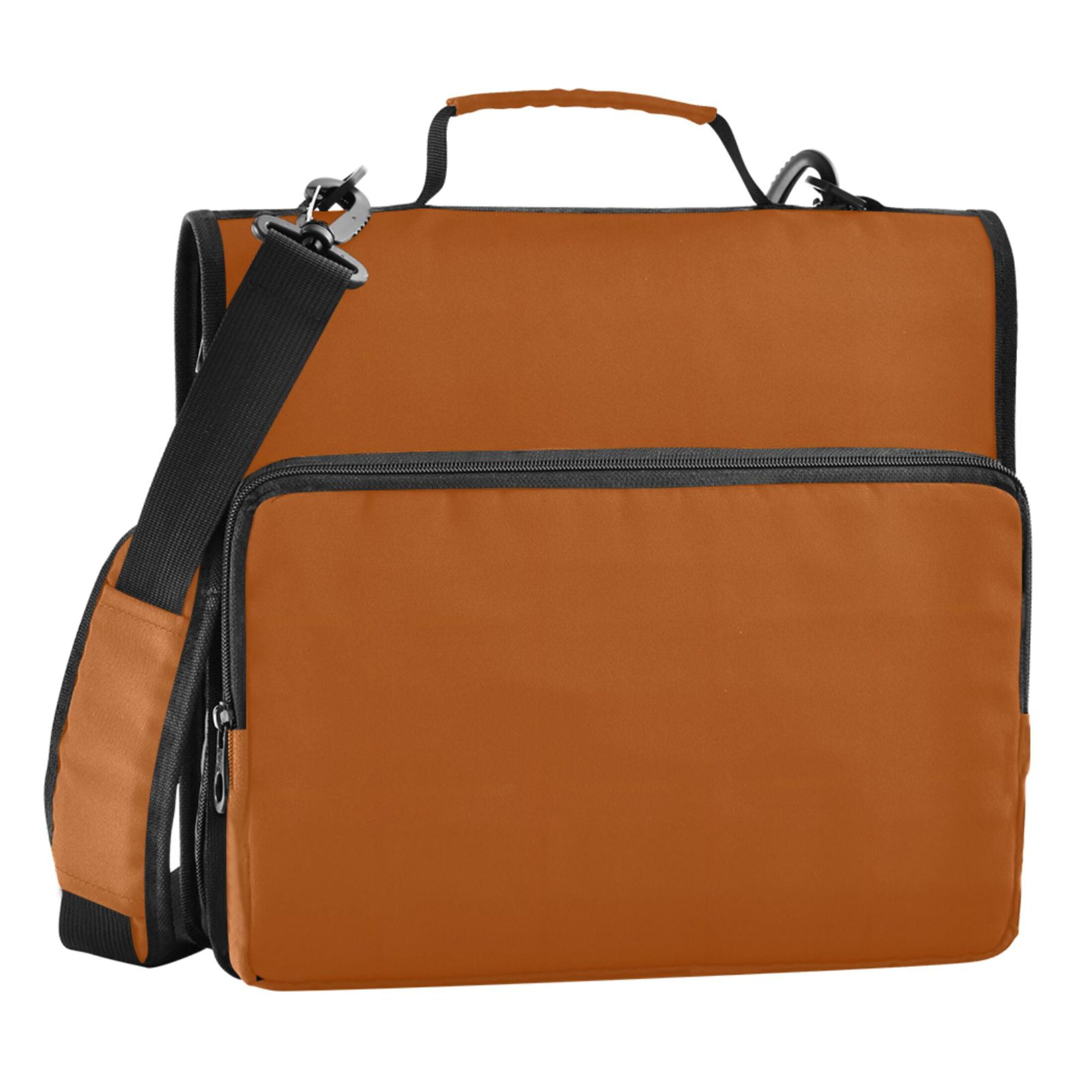 ALAZA Zipper Binder Brown 3 Ring Trapper Keeper File Folder Organizer Bag