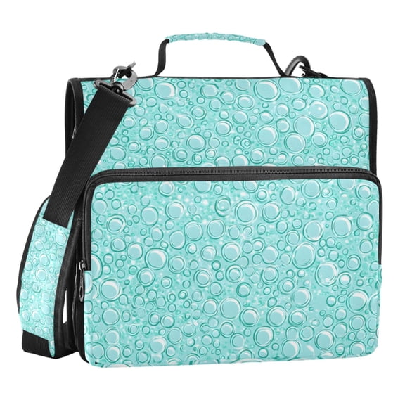 ALAZA Zipper Binder Bubbles Marble 3 Ring Trapper Keeper File Folder Organizer Bag