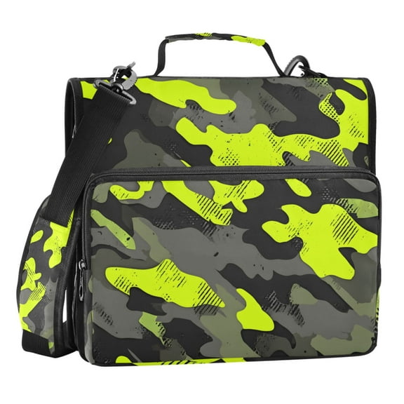 ALAZA Zipper Binder Camouflage Green-a1 3 Ring Trapper Keeper File Folder Organizer Bag