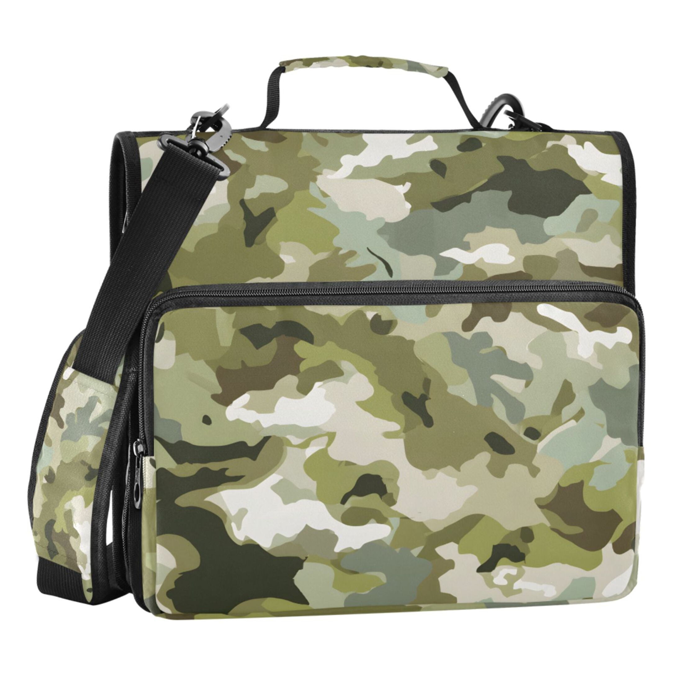 白濱亜嵐　ラウンドZIPケース ALAZA Zipper Binder Camouflage Green-a7 3 Ring Trapper