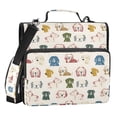 thumbnail image 1 of ALAZA Zipper Binder Cartoon Dog Different 3 Ring Trapper Keeper File Folder Organizer Bag, 1 of 8