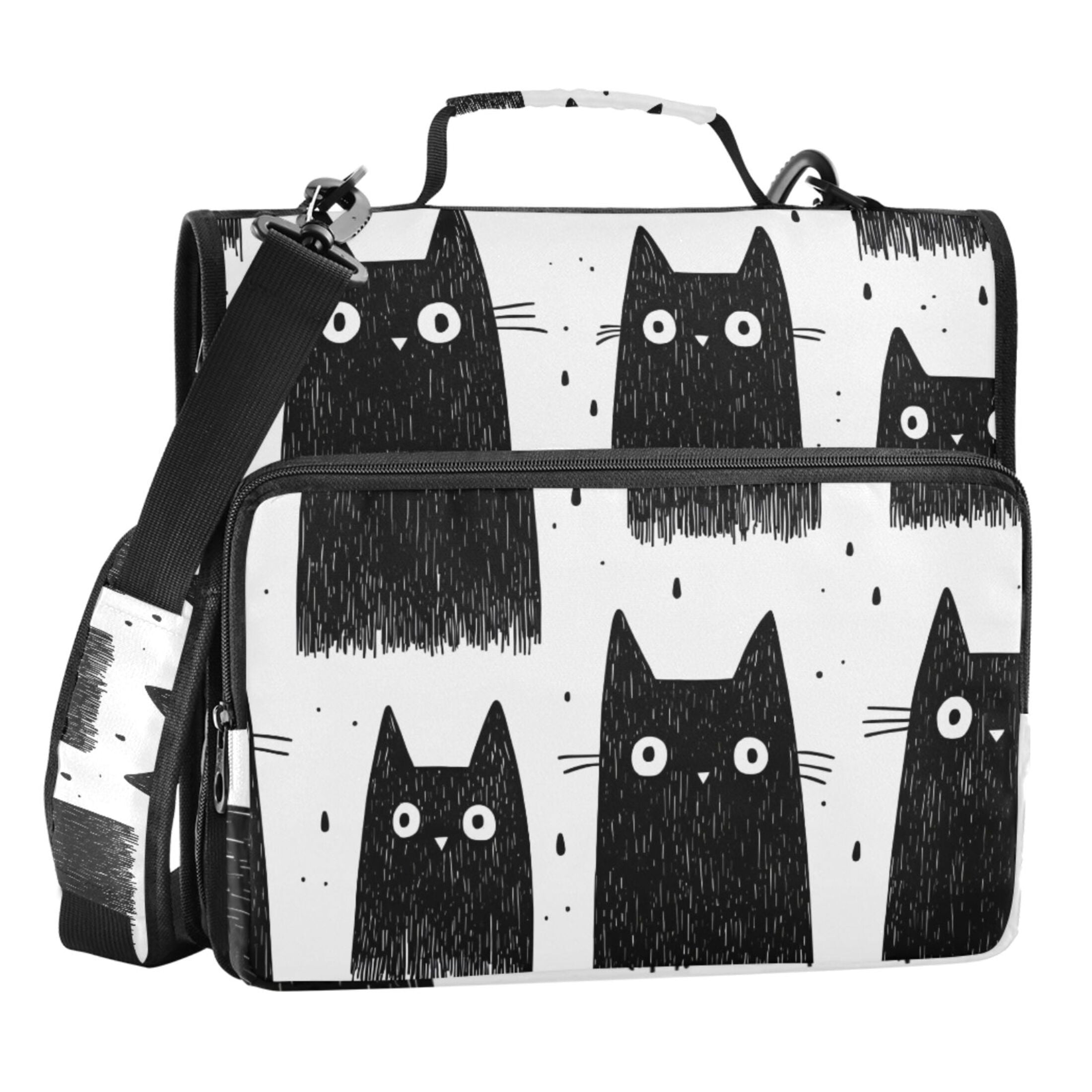 ALAZA Zipper Binder Cat 3 Ring Trapper Keeper File Folder Organizer Bag ...