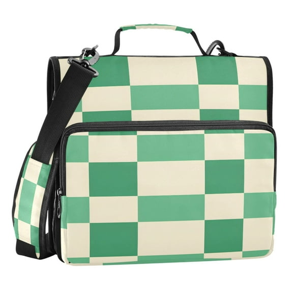 ALAZA Zipper Binder Checkered Grid-t3 3 Ring Trapper Keeper File Folder Organizer Bag