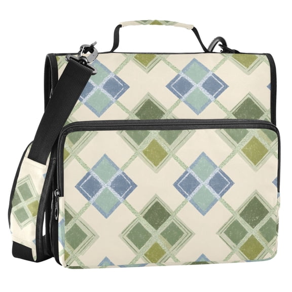 ALAZA Zipper Binder Checkered Retro 2 in 3 Ring Trapper Keeper 500 Sheet Capacity File Folder Organizer Bag