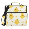 thumbnail image 1 of ALAZA Zipper Binder Chickens Cartoon Cute 3 Ring Trapper Keeper File Folder Organizer Bag, 1 of 8