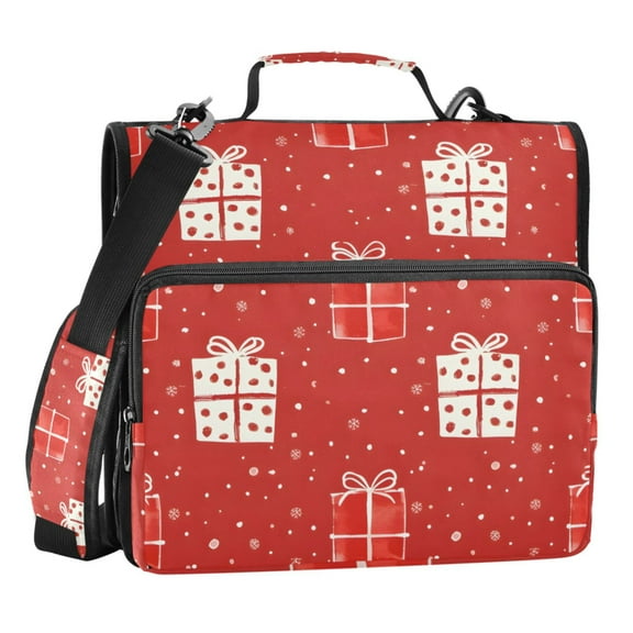 ALAZA Zipper Binder Christmas Gift 3 Ring Trapper Keeper File Folder Organizer Bag