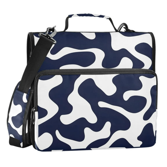 ALAZA Zipper Binder Cows Wavy 3 Ring Trapper Keeper File Folder Organizer Bag