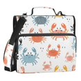 thumbnail image 1 of ALAZA Zipper Binder Crabs 3 Ring Trapper Keeper File Folder Organizer Bag, 1 of 8