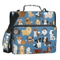 thumbnail image 1 of ALAZA Zipper Binder Cute Cartoon Doodle Dogs 3 Ring Trapper Keeper File Folder Organizer Bag, 1 of 8