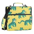 thumbnail image 1 of ALAZA Zipper Binder Cute Cartoon Tiger 3 Ring Trapper Keeper File Folder Organizer Bag, 1 of 8