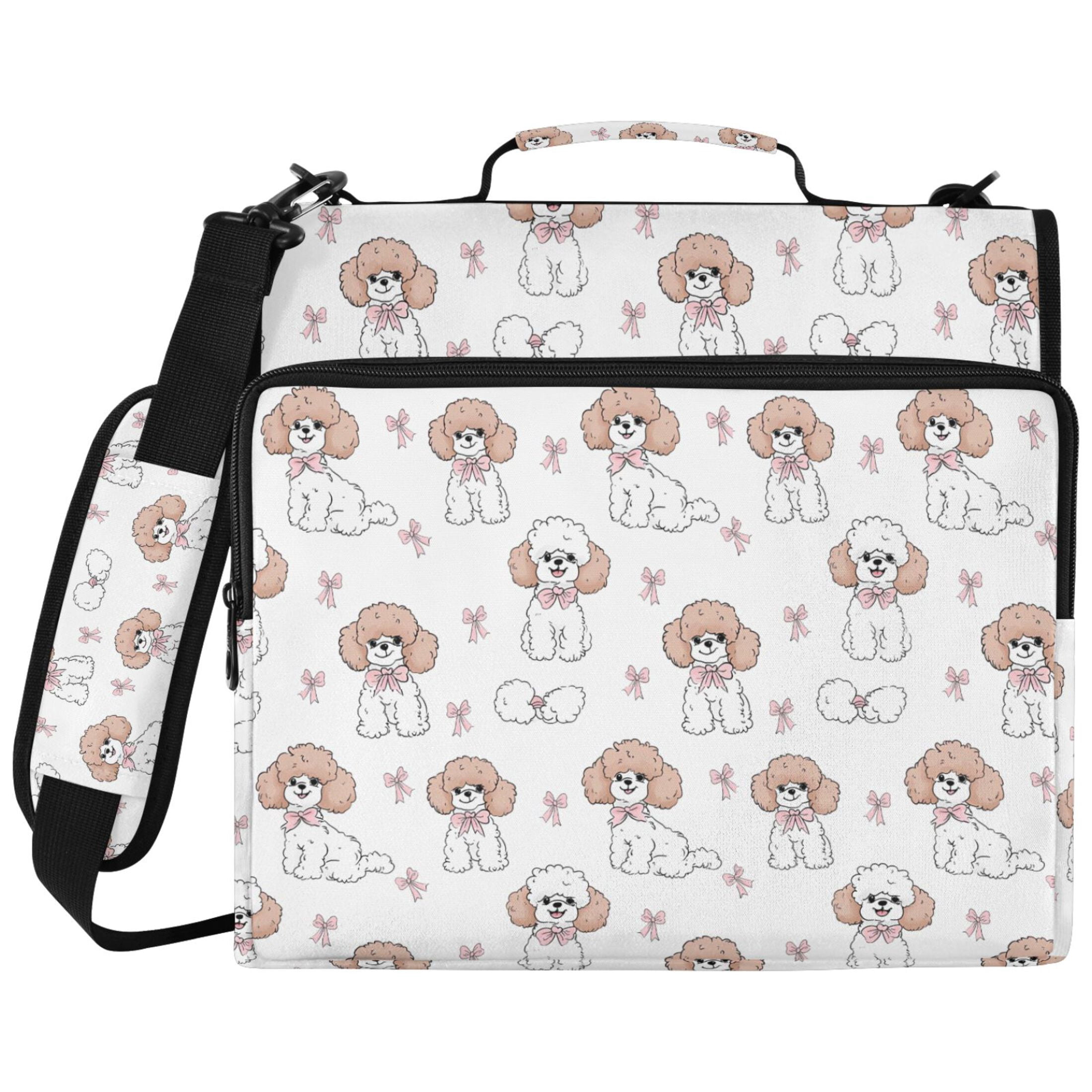 ALAZA Zipper Binder Cute Dogs Bows Pattern 2 inch 3 Ring 500 Sheet ...