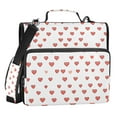 thumbnail image 1 of ALAZA Zipper Binder Cute Hearts 3 Ring Trapper Keeper File Folder Organizer Bag, 1 of 8