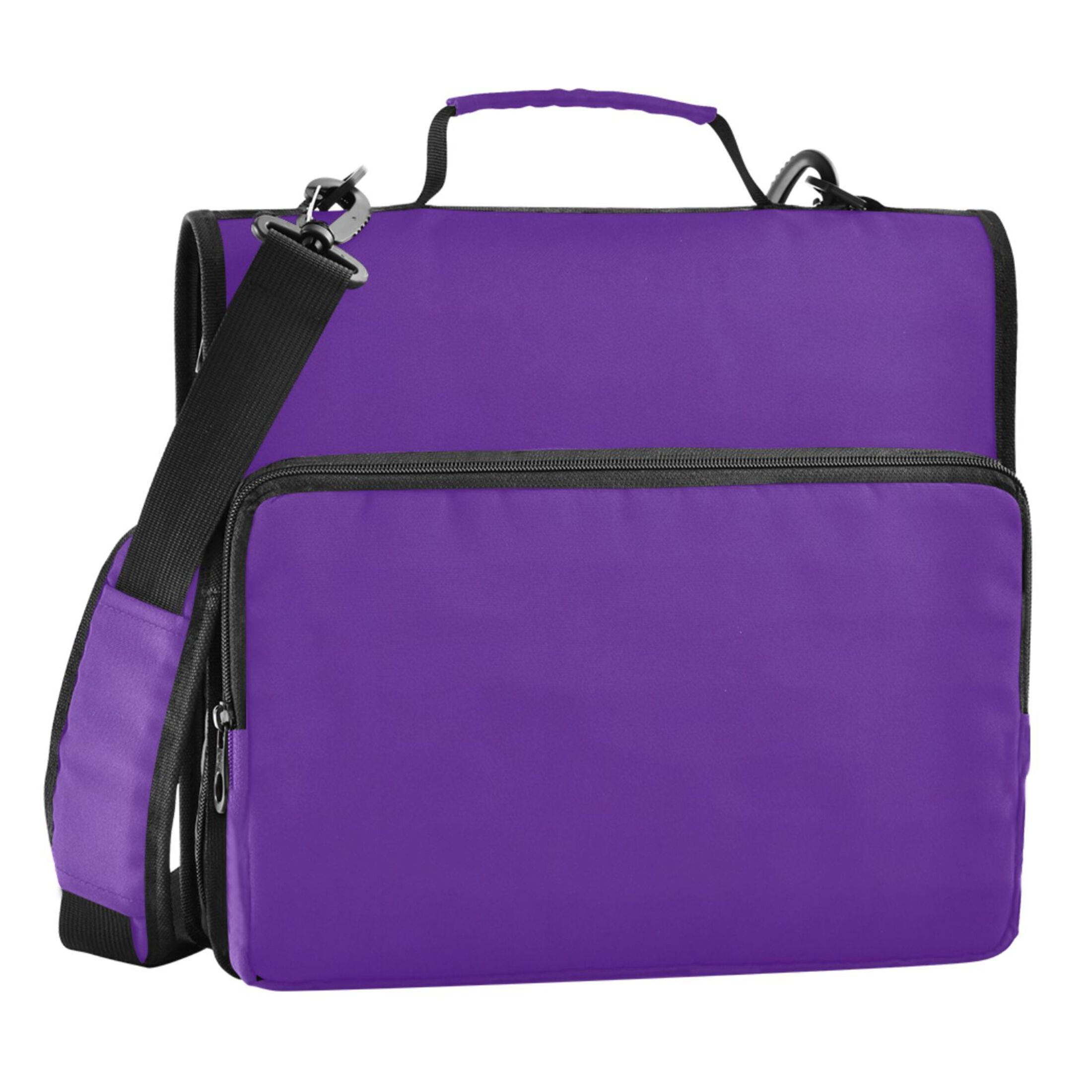 ALAZA Zipper Binder Dark Purple 3 Ring Trapper Keeper File Folder Organizer Bag