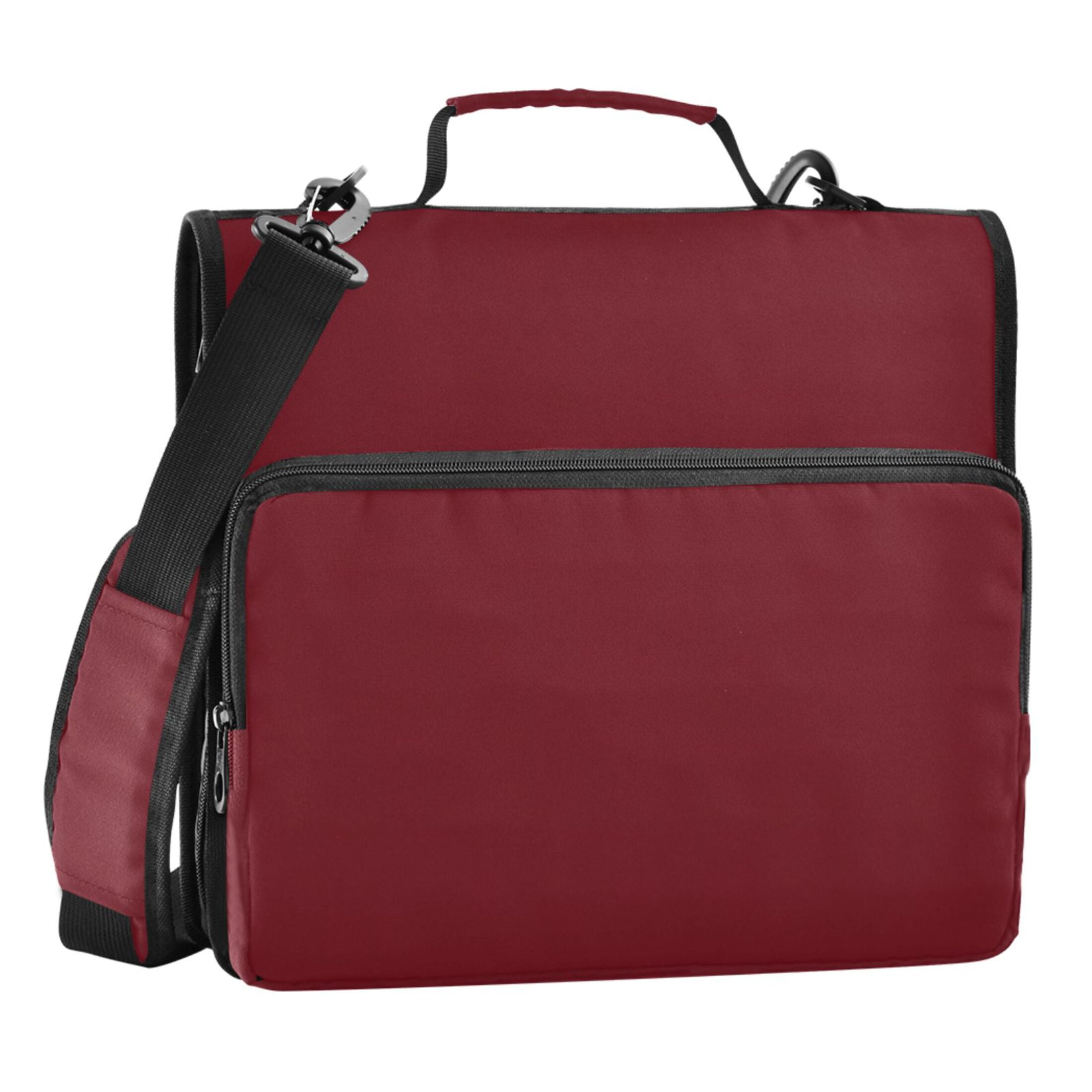 ALAZA Zipper Binder Dark Red 3 Ring Trapper Keeper File Folder Organizer Bag