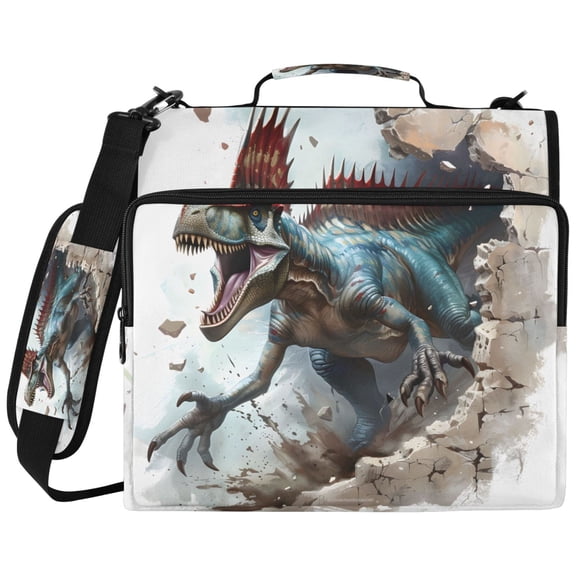 ALAZA Zipper Binder Dragon Breaking The Wall Pattern 2 inch 3 Ring 500 Sheet Capacity Trapper Keeper File Folder Organizer Bag