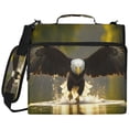 thumbnail image 1 of ALAZA Zipper Binder Eagle Flying Pattern 2 inch 3 Ring 500 Sheet Capacity Trapper Keeper File Folder Organizer Bag, 1 of 8