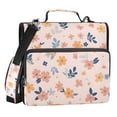 thumbnail image 1 of ALAZA Zipper Binder Floral and Leaf on Pink 3 Ring Trapper Keeper File Folder Organizer Bag, 1 of 8