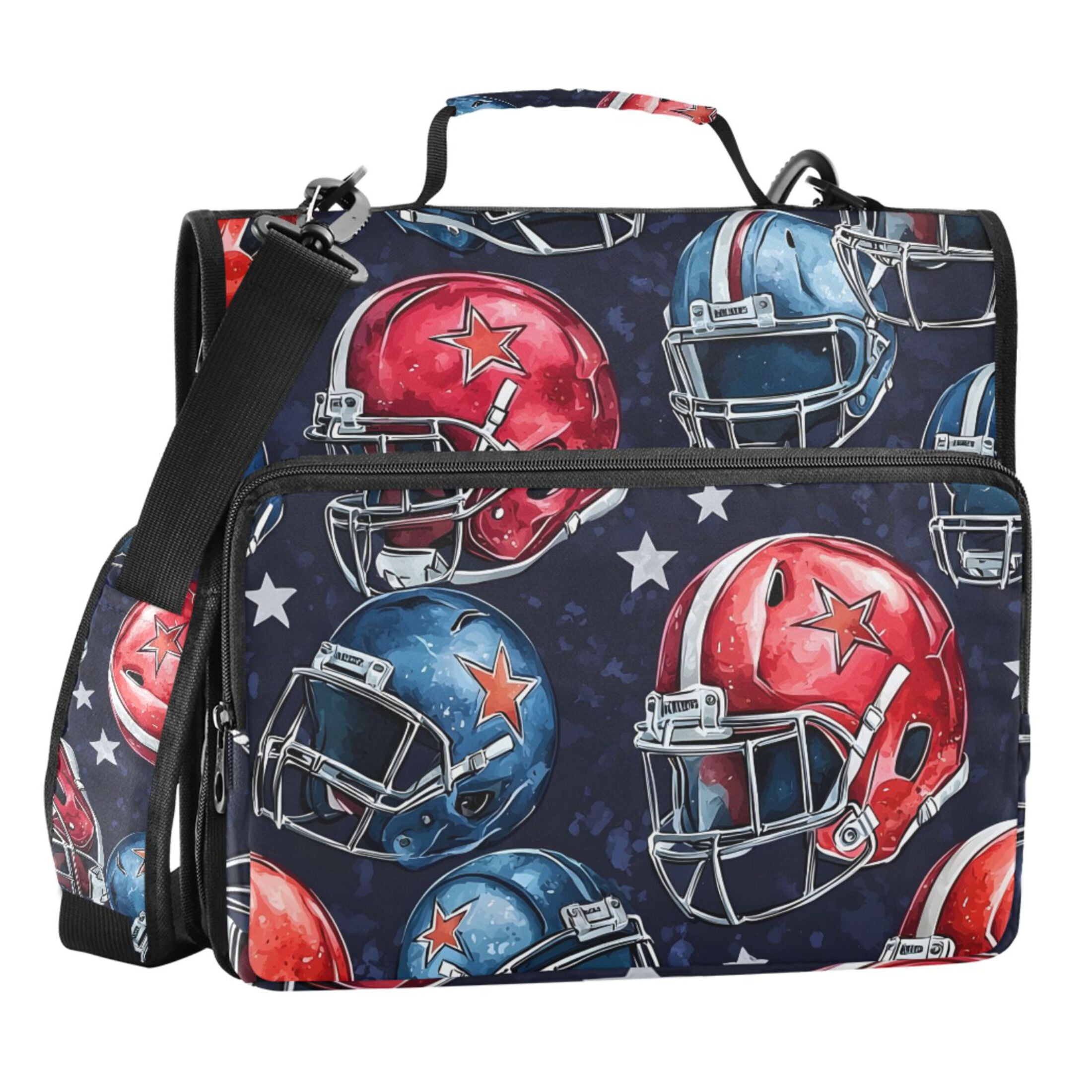 ALAZA Zipper Binder Football Helmet 3 Ring Trapper Keeper File Folder Organizer Bag