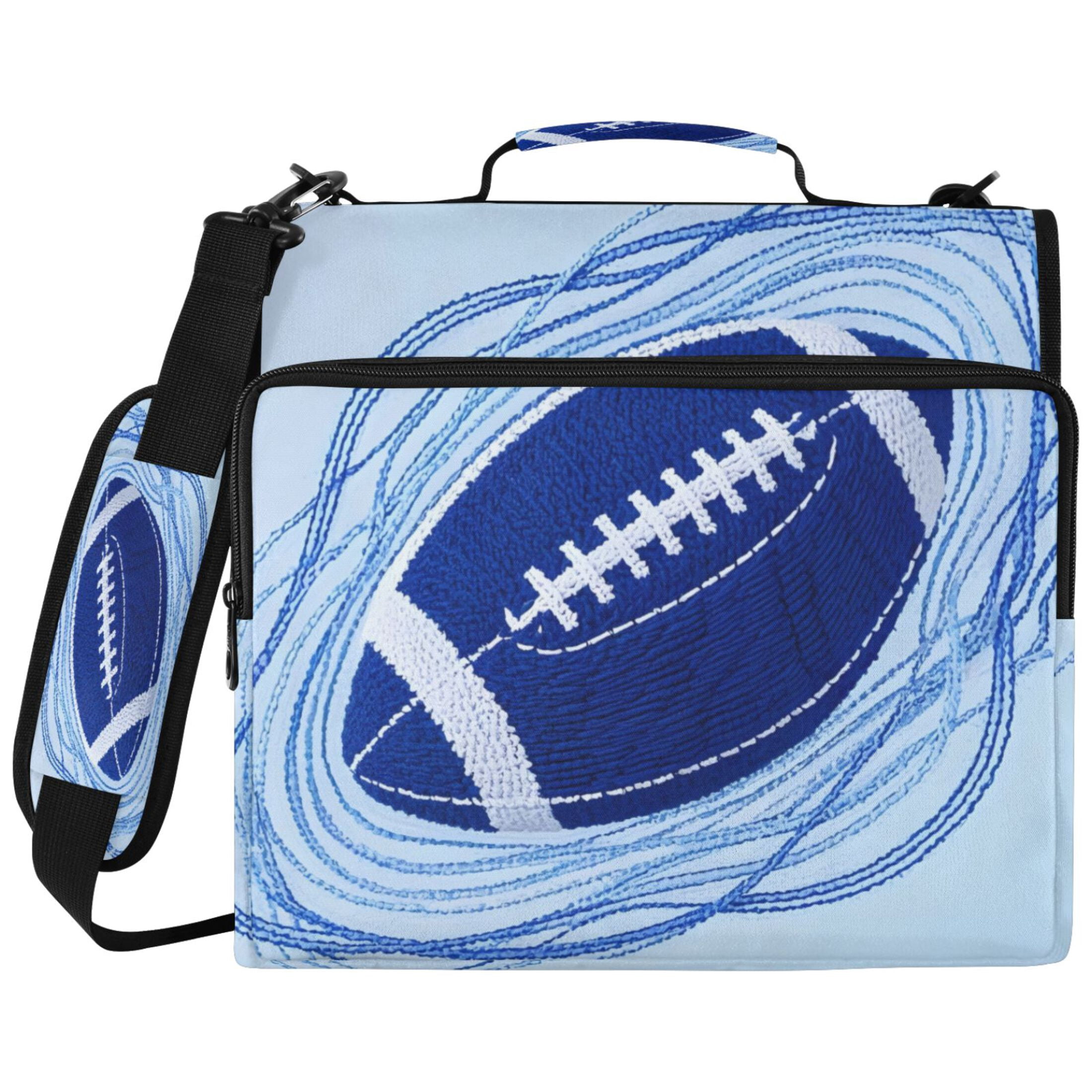 ALAZA Zipper Binder Football Irregular Art Pattern 2 inch 3 Ring 500 ...