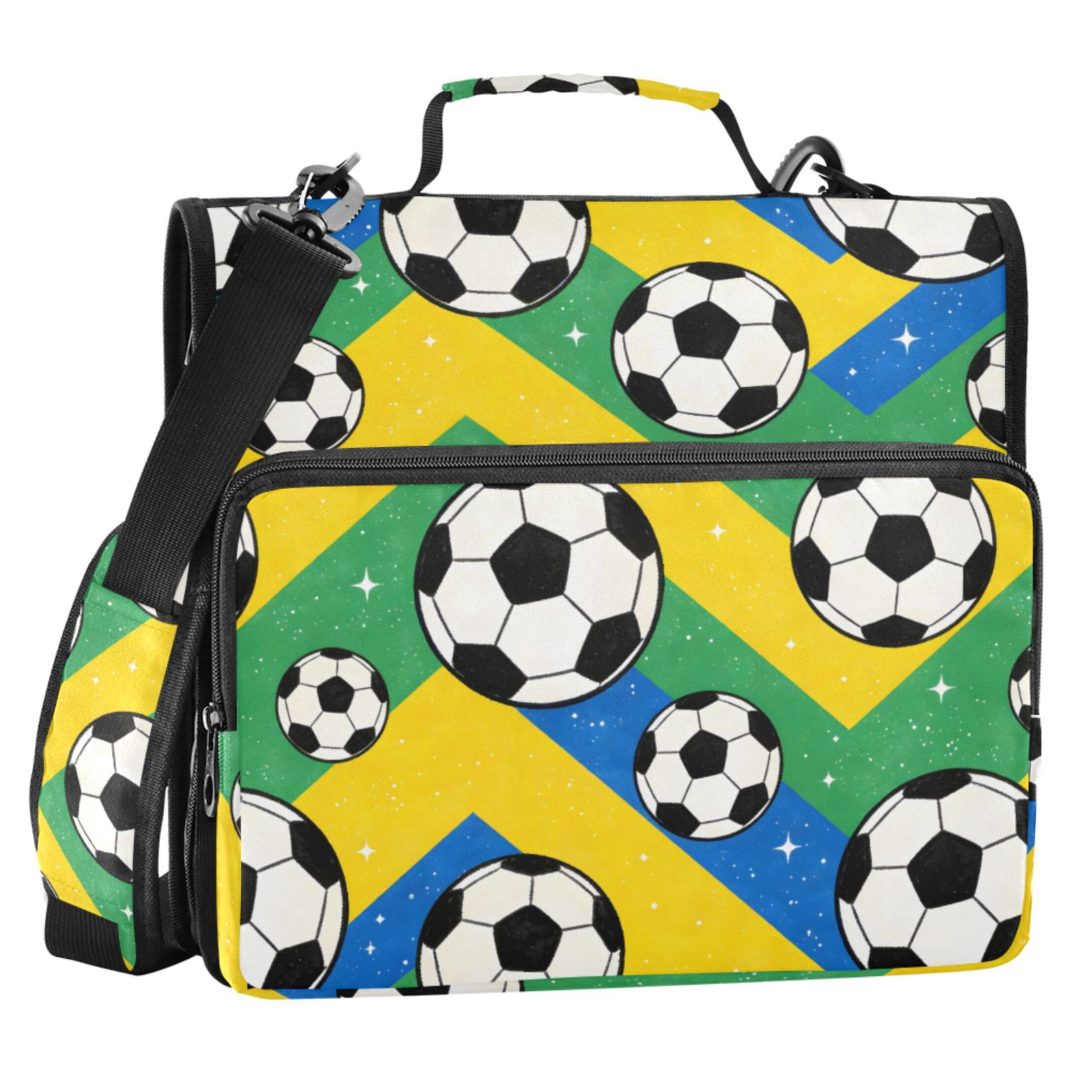 ALAZA Zipper Binder Football on Geometry 2 in 3 Ring Trapper Keeper 500 ...