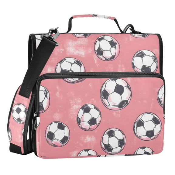 ALAZA Zipper Binder Footballs 3 Ring Trapper Keeper File Folder Organizer Bag