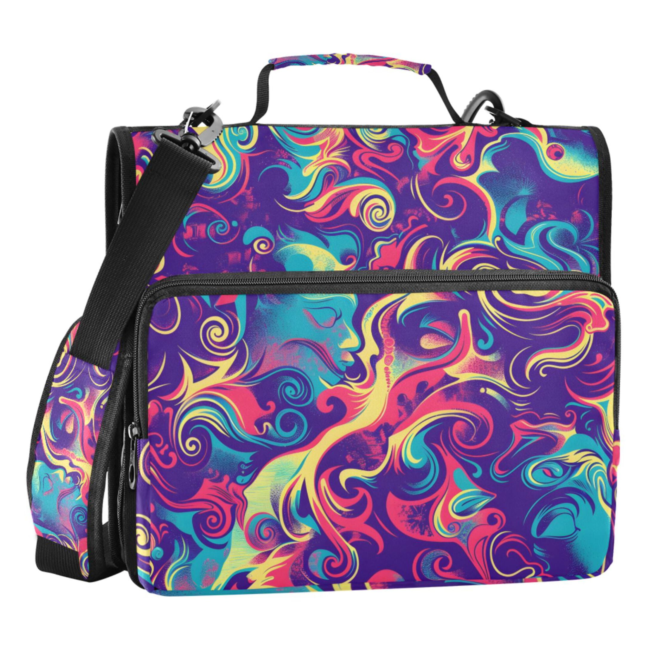 ALAZA Zipper Binder Graffiti 3 Ring Trapper Keeper File Folder Organizer Bag