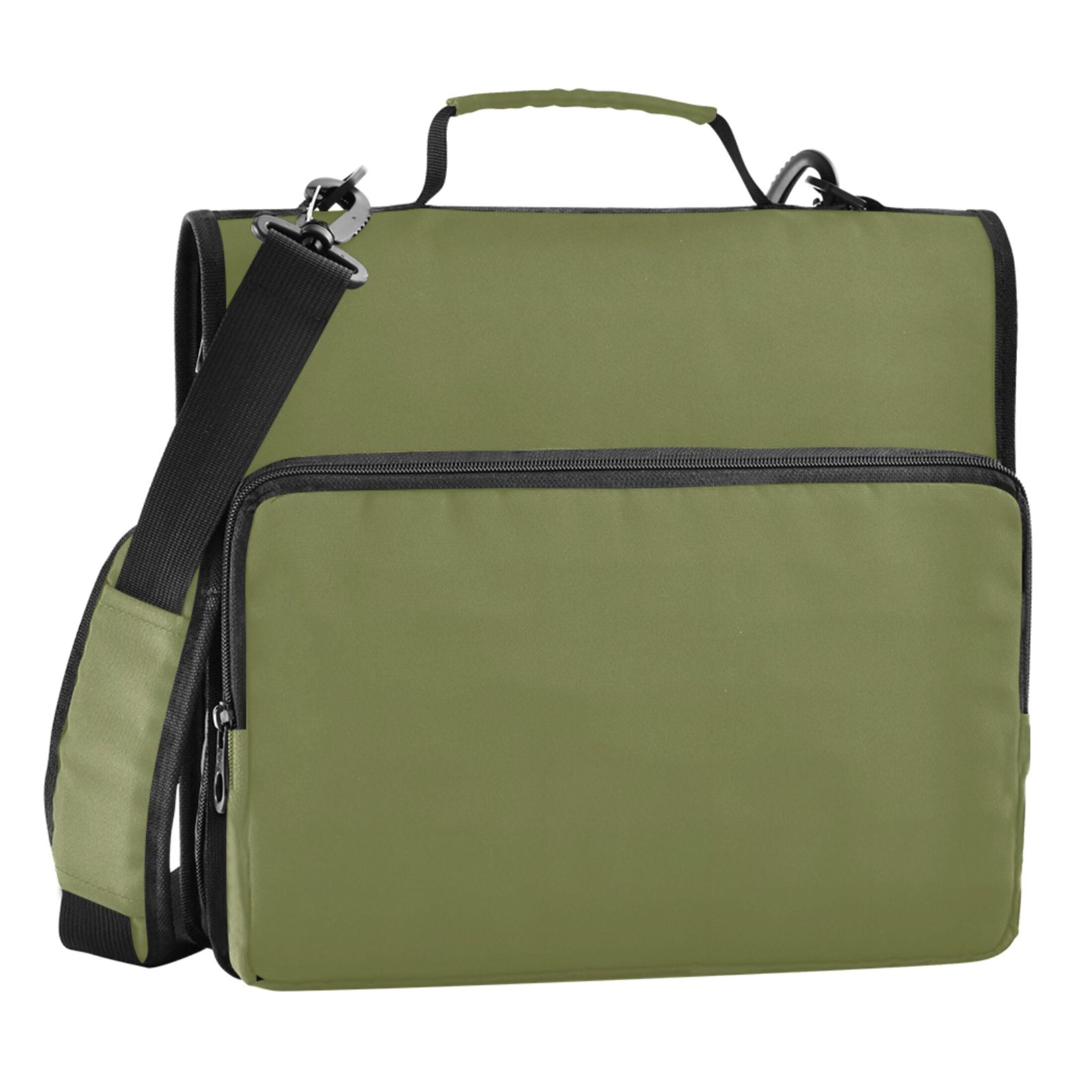 ALAZA Zipper Binder Grass Green 3 Ring Trapper Keeper File Folder Organizer Bag