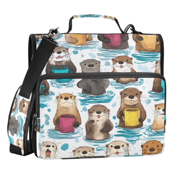 ALAZA Zipper Binder Guinea Pig in Water 3 Ring Trapper Keeper File Folder Organizer Bag