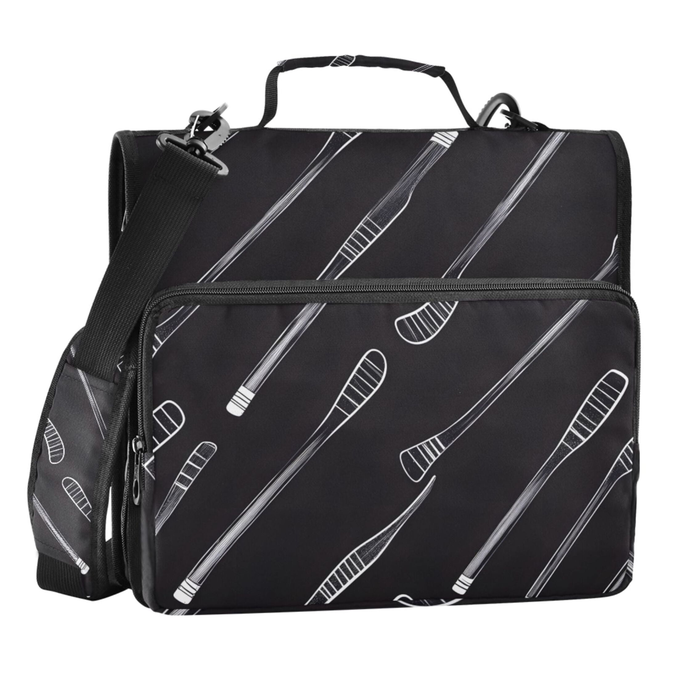 ALAZA Zipper Binder Hockey Sticks 3 Ring Trapper Keeper File Folder Organizer Bag