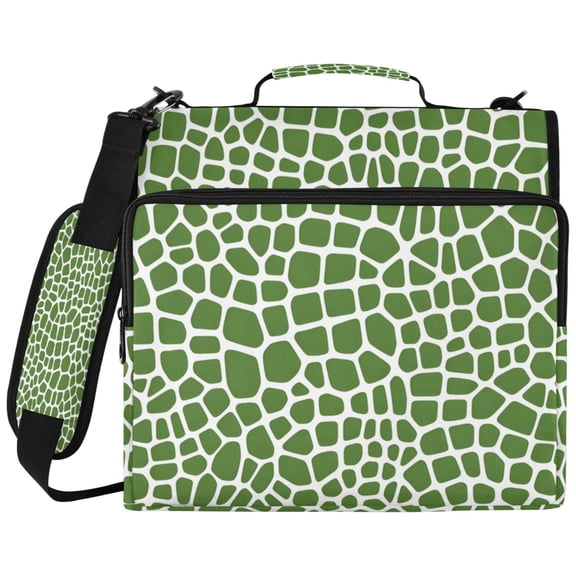 ALAZA Zipper Binder Leopard-p2 Pattern 2 inch 3 Ring 500 Sheet Capacity Trapper Keeper File Folder Organizer Bag