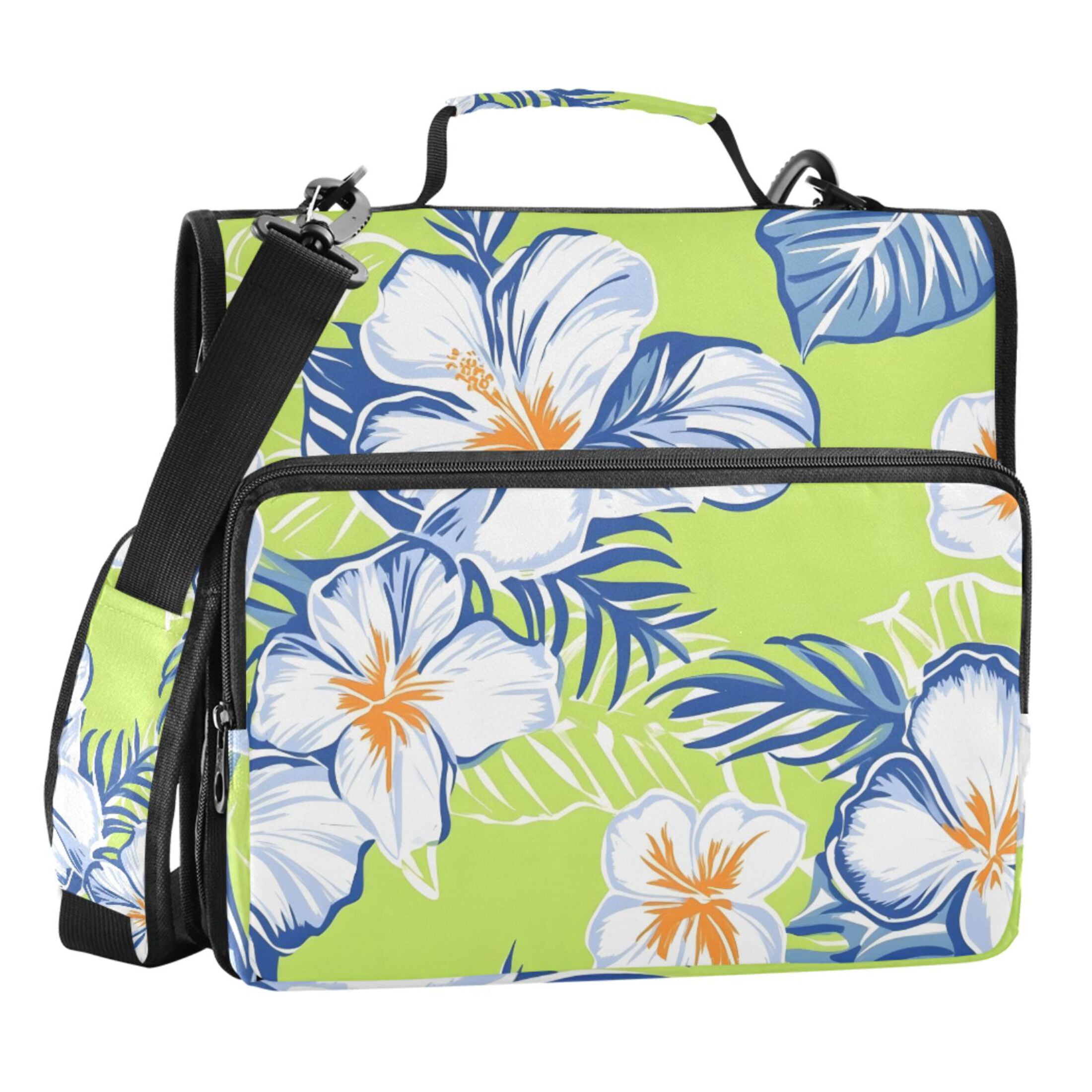 ALAZA Zipper Binder Lily Flowers 3 Ring Trapper Keeper File Folder ...