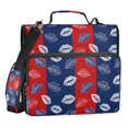 thumbnail image 1 of ALAZA Zipper Binder Lips Mouth Print 3 Ring Trapper Keeper File Folder Organizer Bag, 1 of 8