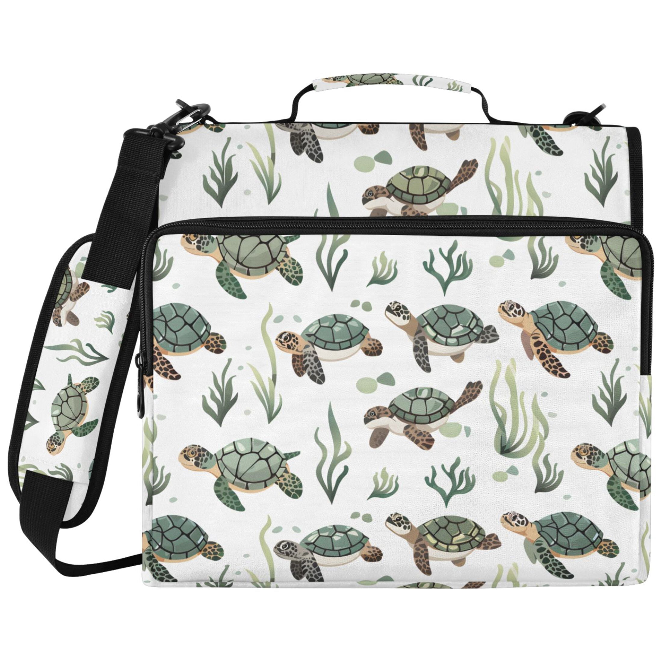 ALAZA Zipper Binder Many Turtles Seaweed Pattern 2 inch 3 Ring 500 ...