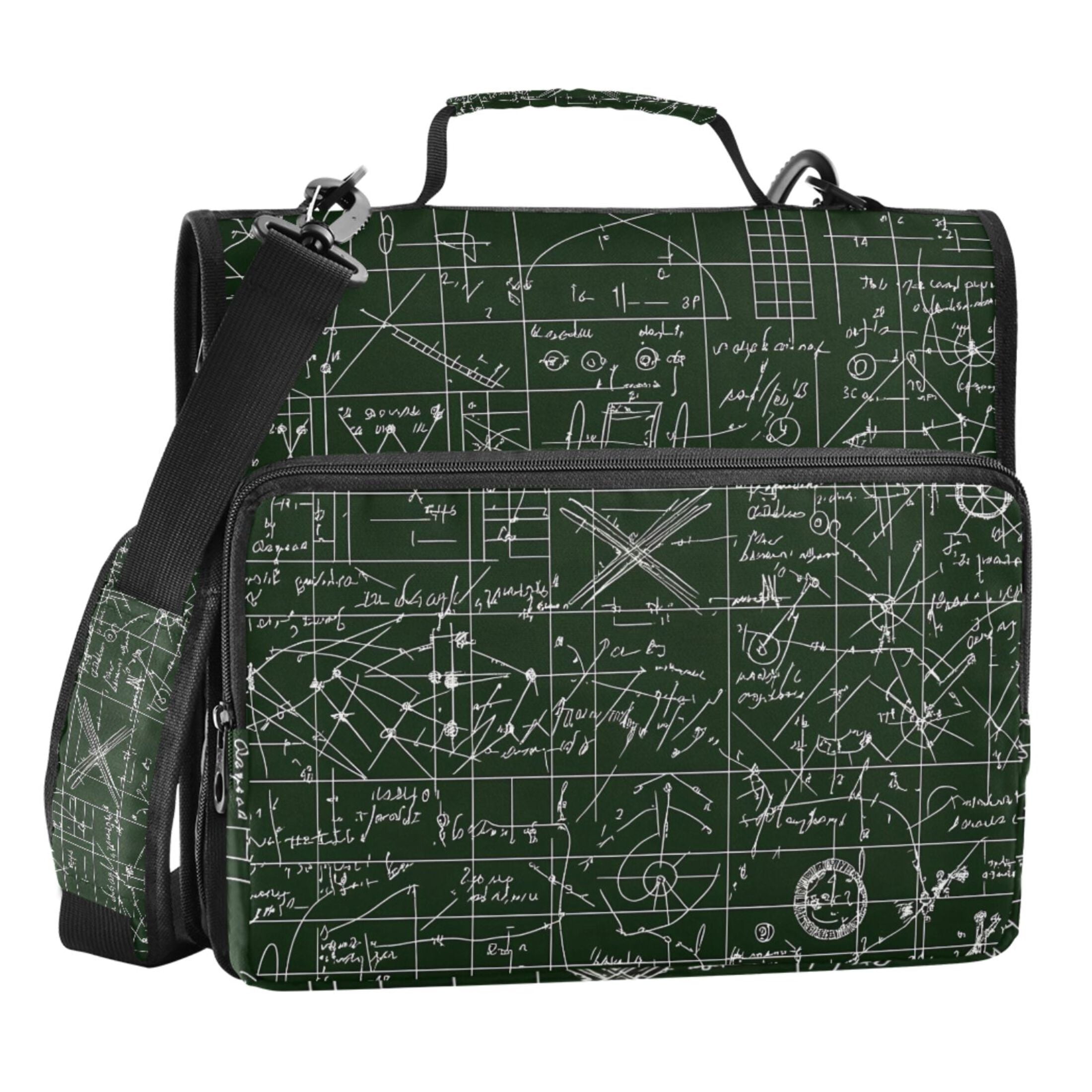 ALAZA Zipper Binder Math Notes Black 3 Ring Trapper Keeper File Folder Organizer Bag