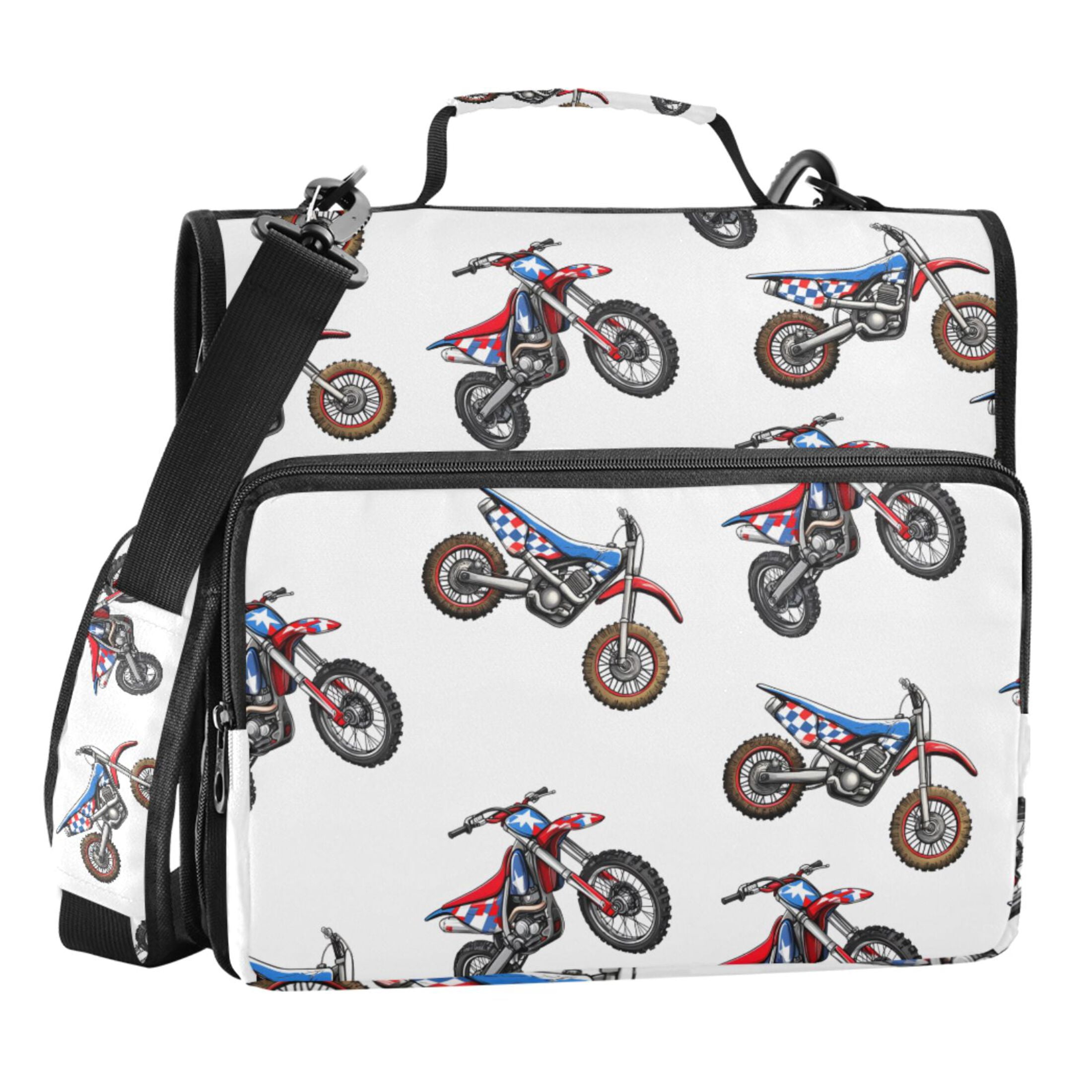 ALAZA Zipper Binder Mountain Bikes 3 Ring Trapper Keeper File Folder Organizer Bag