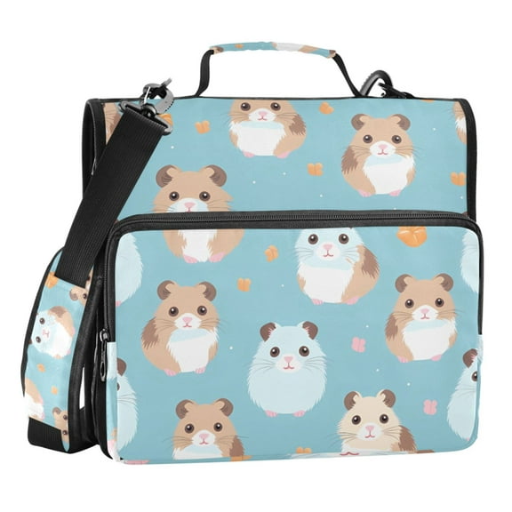 ALAZA Zipper Binder Mouses Cartoon Cute 3 Ring Trapper Keeper File Folder Organizer Bag