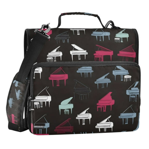 ALAZA Zipper Binder Piano Style 3 Ring Trapper Keeper File Folder Organizer Bag