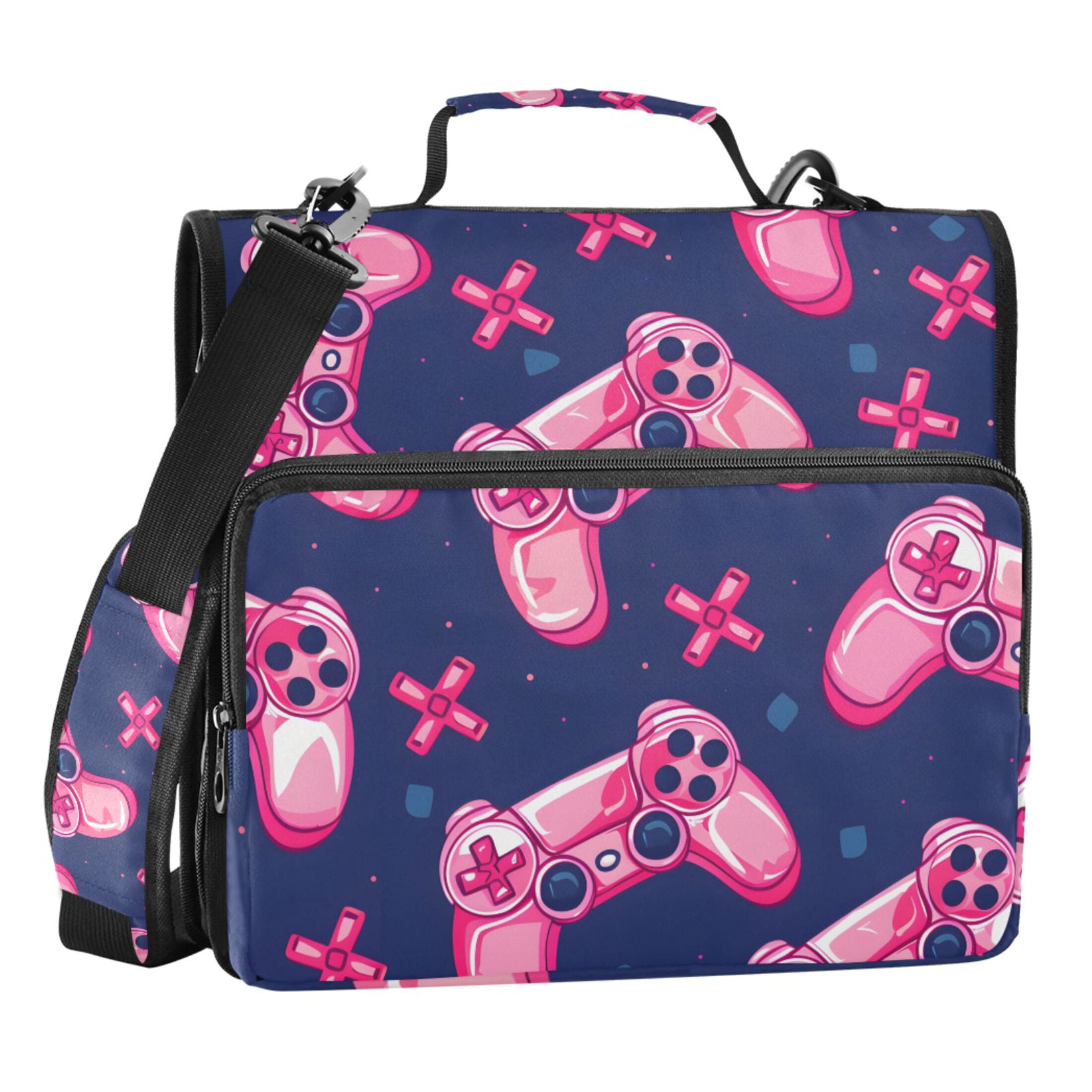ALAZA Zipper Binder Pink Handle 3 Ring Trapper Keeper File Folder Organizer Bag