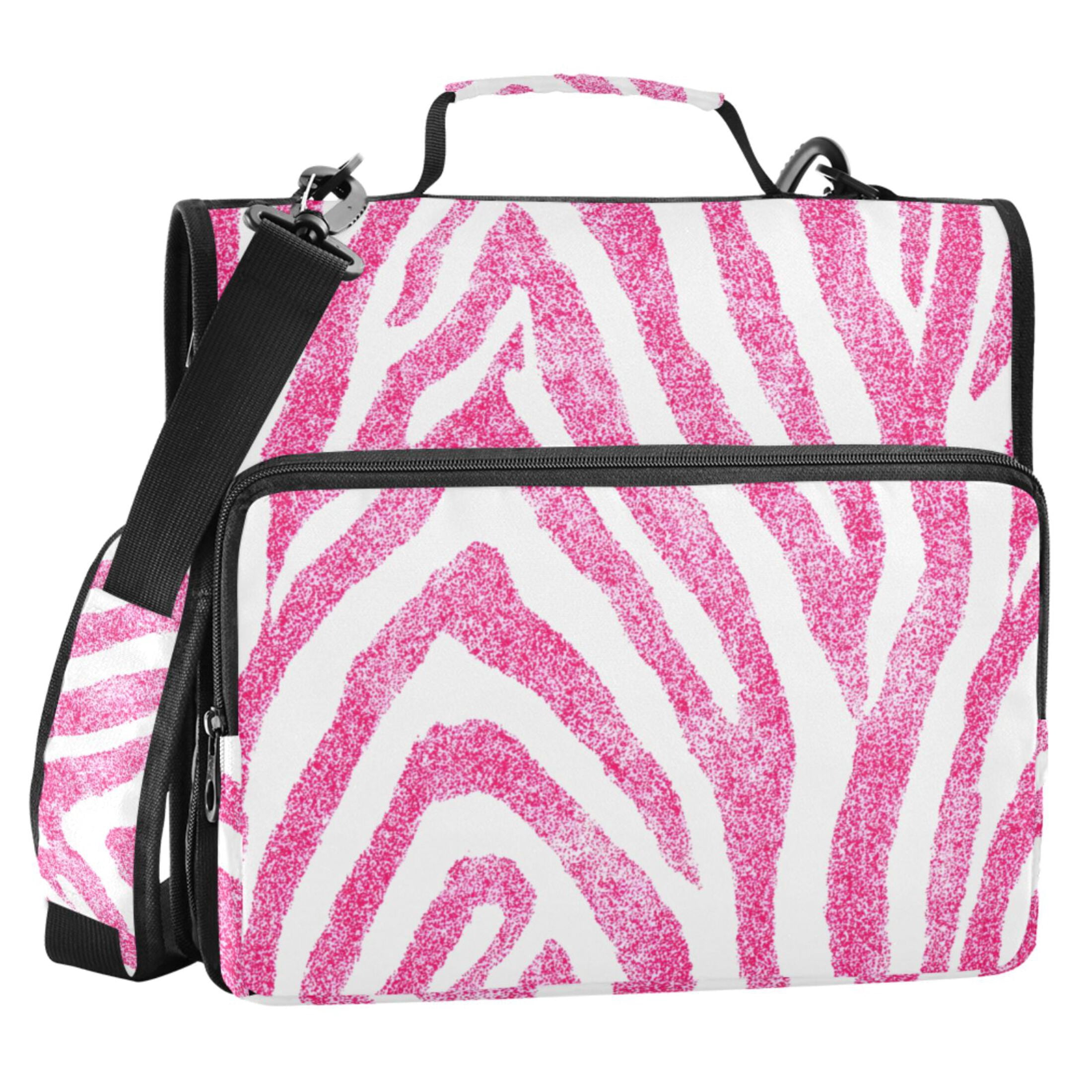ALAZA Zipper Binder Pink Zebras Pattern 2 in 3 Ring Trapper Keeper 500 ...