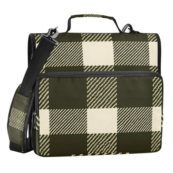 ALAZA Zipper Binder Retro Checkered-z2 3 Ring Trapper Keeper File Folder Organizer Bag