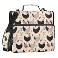 thumbnail image 1 of ALAZA Zipper Binder Retro Chicken Leaves 3 Ring Trapper Keeper File Folder Organizer Bag, 1 of 8