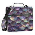 thumbnail image 1 of ALAZA Zipper Binder Scales Purple 3 Ring Trapper Keeper File Folder Organizer Bag, 1 of 8