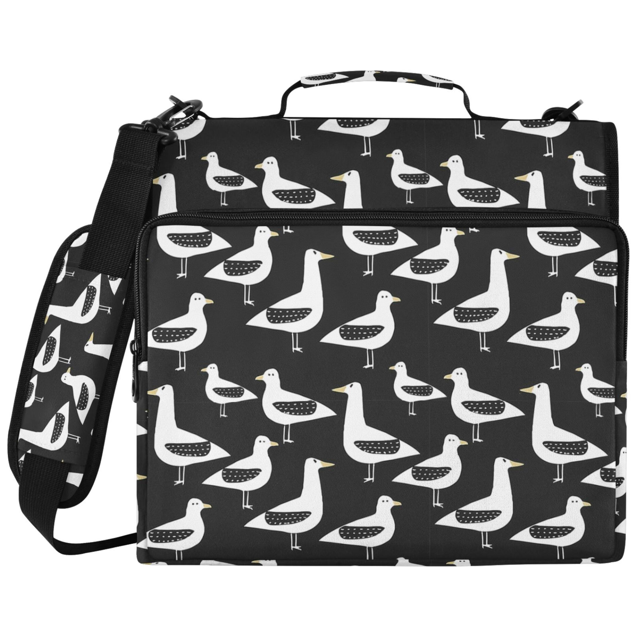 ALAZA Zipper Binder Seagull Pattern 2 inch 3 Ring 500 Sheet Capacity Trapper Keeper File Folder Organizer Bag