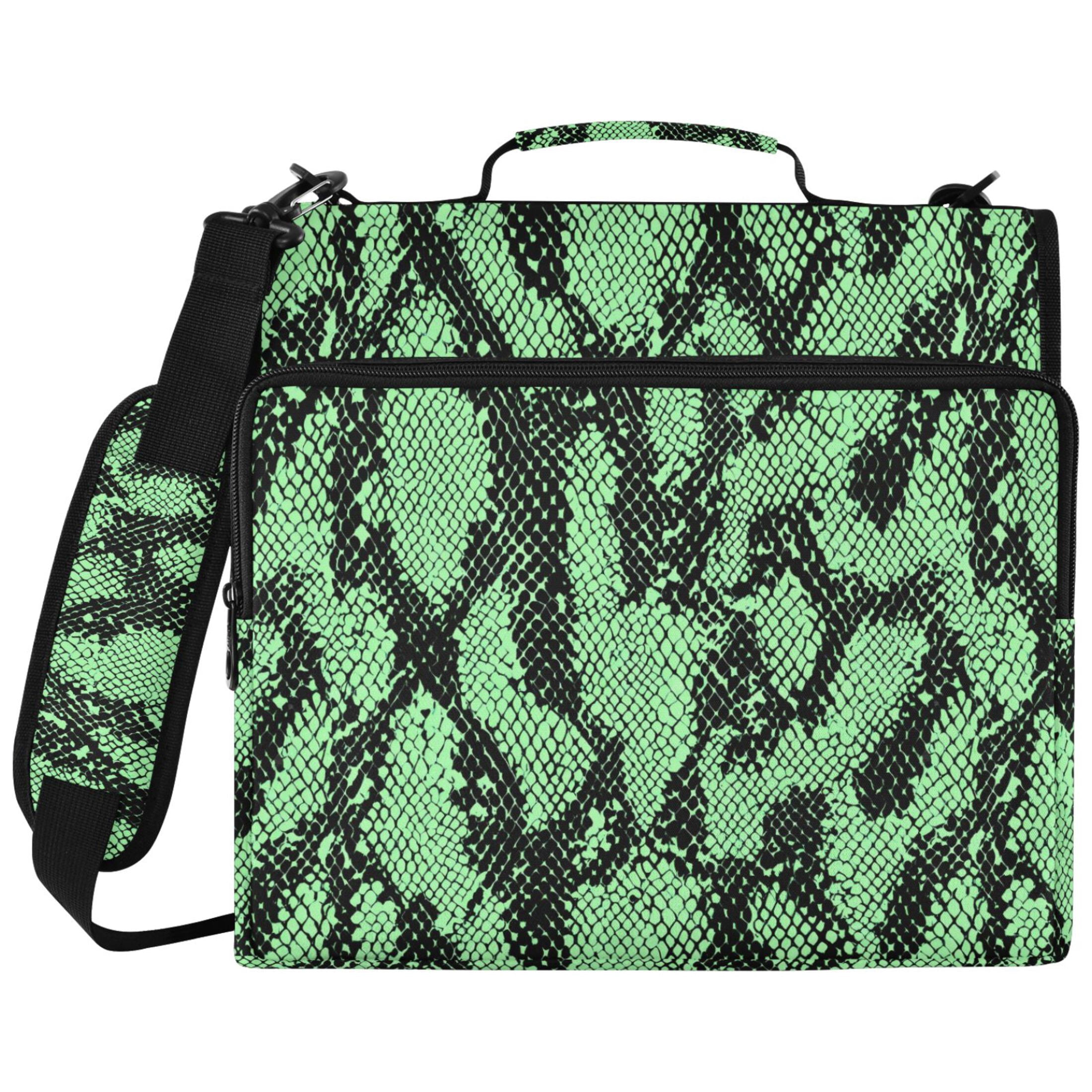 ALAZA Zipper Binder Snake Pattern-1 Pattern 2 inch 3 Ring 500 Sheet Capacity Trapper Keeper File Folder Organizer Bag