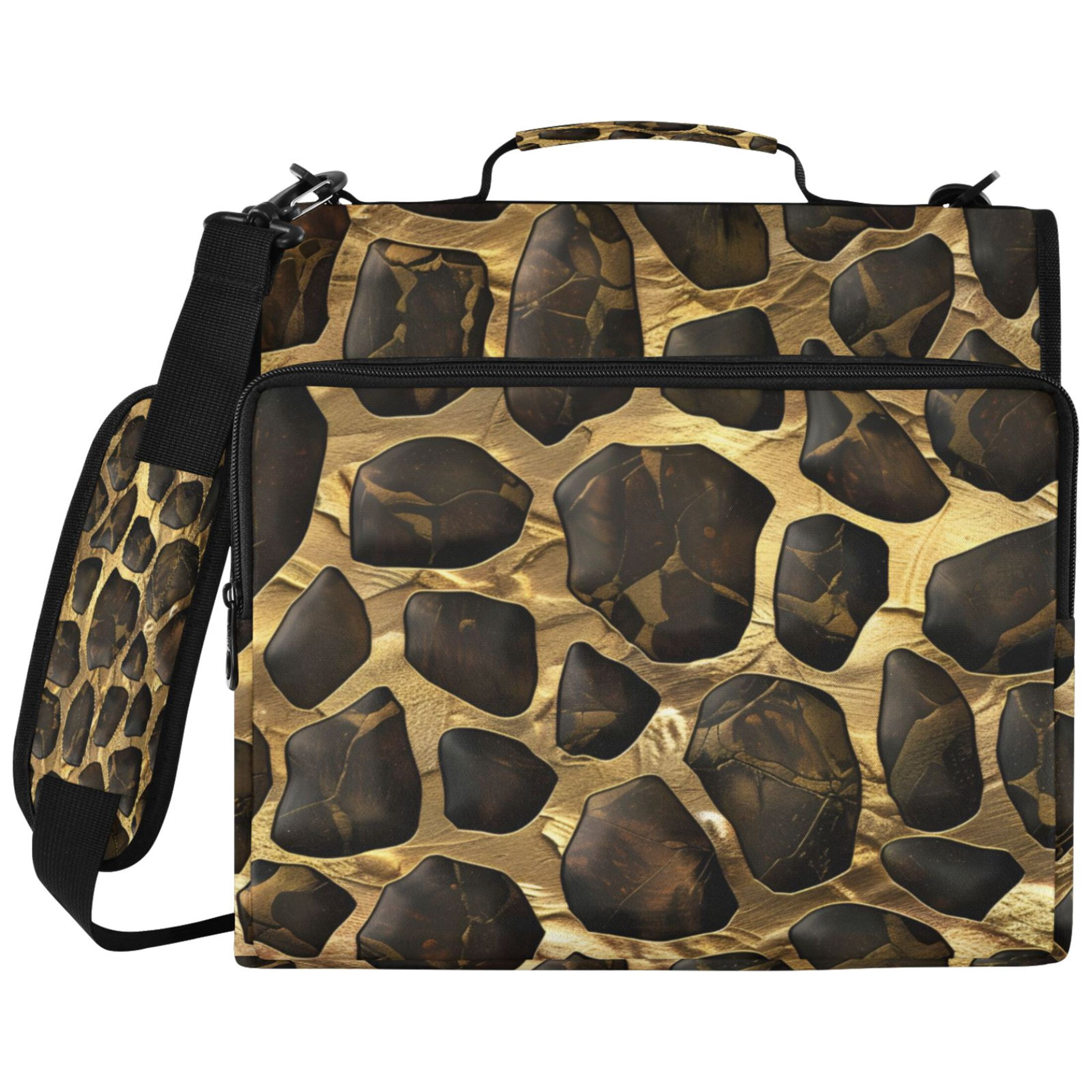 ALAZA Zipper Binder Snakes Pattern 2 inch 3 Ring 500 Sheet Capacity Trapper Keeper File Folder Organizer Bag