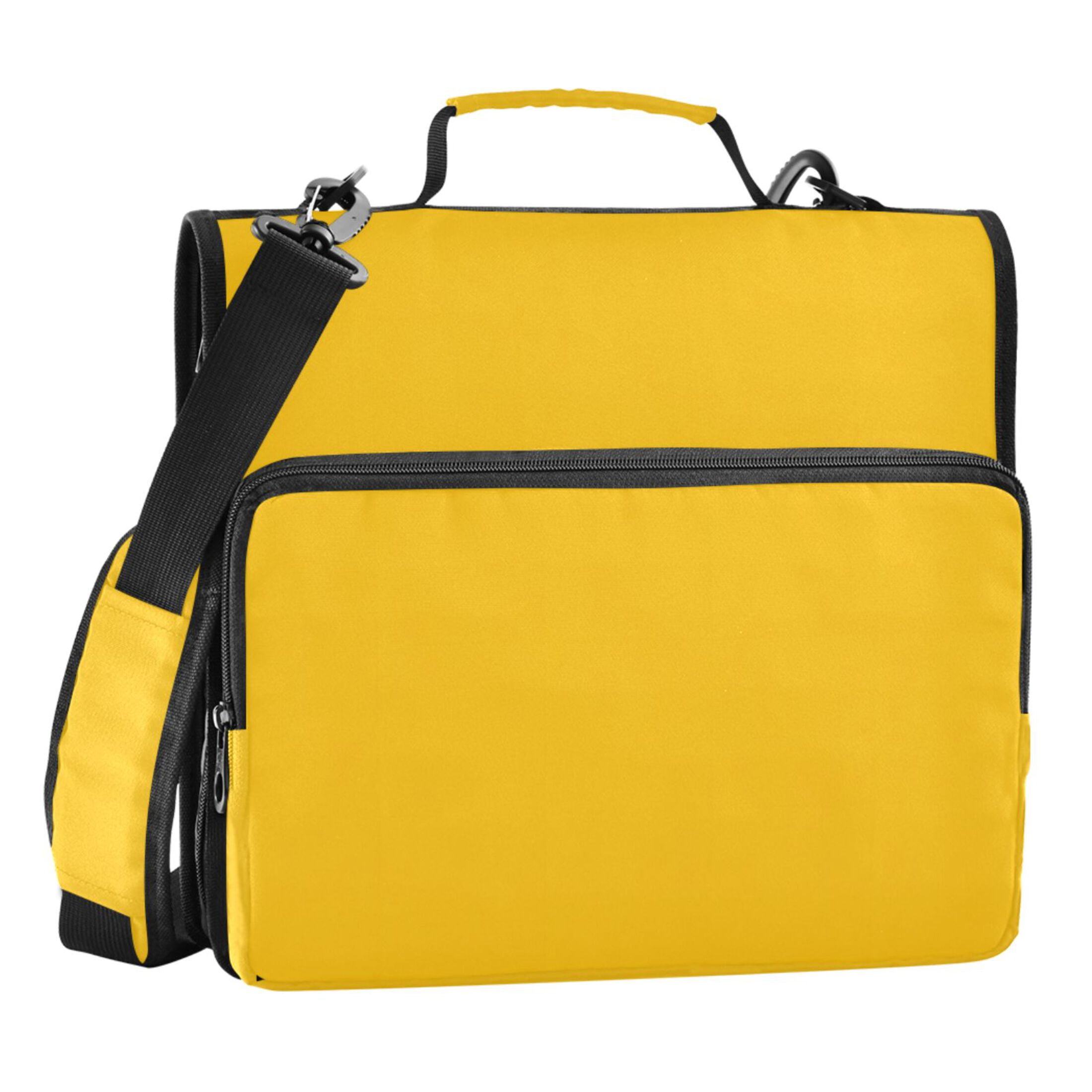 ALAZA Zipper Binder Solid Yellow 3 Ring Trapper Keeper File Folder Organizer Bag